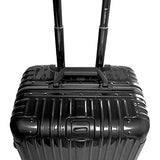 Gabbiano Aurora Collection Aluminum Frame Hardside Suitcase with TSA Locks (Black, 20")