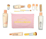 7-Piece Packing Cube Set- Travel Luggage Packing Organizers with Shoe Bag, Stripe Pink