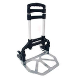 GHP 165.35-Lbs Capacity Black Aluminium Alloy PVC & PP Portable Floding Push Cart Dolly
