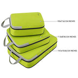 Gonex Packing Cubes, Travel Organizers Set of 3 Upgraded L+M+S(Light Green)