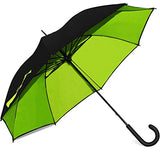 Nicole Miller Fashion Stick Umbrella-480nm-lime, Black/Lime