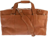 Piel Leather Extra Large Zip-Pocket Duffel, Saddle, One Size