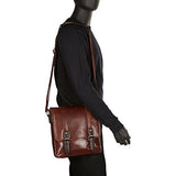 Mancini Leather Goods RFID Secure Tablet Bag (Brown)
