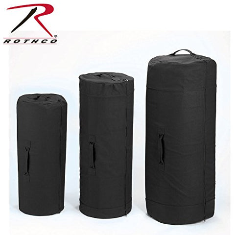 Rothco Canvas Zipper Duffle Bag, 21'' X 36'', Black