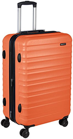 Amazonbasics Hardside Spinner Luggage -  24-Inch, Orange