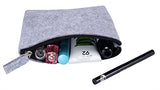 Handy Felt Zippered Cosmetic Makeup Bag Pouch Clutch Organizer