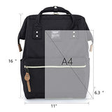 Himawari Travel School Backpack with USB Charging Port 15.6 Inch Doctor Work Bag for Women&Men College Students(H900d-L SB Black)