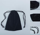 3pcs Small Velvet Cloth Bags with Drawstring for Jewelry Bags Jewelry Pouch, for Store Data Cable, Charging Cable, Desk Lamp Cable, Mobile Phone, Beauty Instrument，Cosmetics，Black