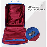STATEGY 4 Wheels Trolley Backpack Executive Mobile Office Business Hand Cabin Luggage Laptop Rucksack Nylon Waterproof Bag for Women Traveling (Color : Blue, Size : 533521cm)