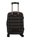 Rockland Luggage Melbourne 20 Inch Expandable Abs Carry On Luggage, Black, One Size