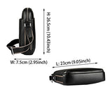 Saierlong New Mens Black Genuine Leather Briefcase Messenger Bags Business Handbags