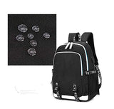 Wothe Unisex Anime banana fish Backpack USB with Charging Port Student School Bag Laptop Cosplay Bag (Black 5)