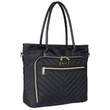Kenneth Cole Reaction Twill with Quilted Chevron 15” Laptop Tote Black One Size