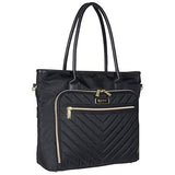 Kenneth Cole Reaction Twill with Quilted Chevron 15” Laptop Tote Black One Size