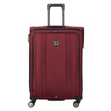 Delsey Luggage Titanium Soft Expandable 25 Inch Spinner, Black Cherry Red