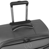 Nautica Harpswell 24 Inch Luggage Expandable Spinner, Grey/Black