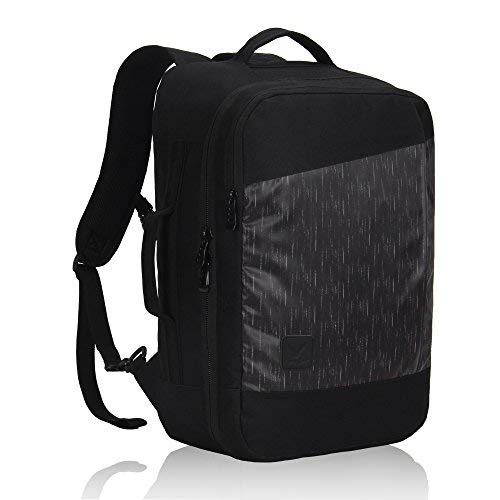 Hynes Eagle 28L Aurora Convertible 19x12x7.5 Flight Approved Carry On Travel Backpack Black Legend