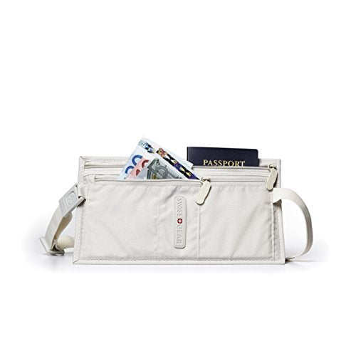 Swiss Gear Double-Pocket Money Belt With Adjustable Elastic Belt - Ultra Light And Durable
