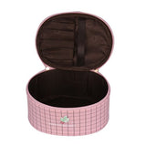 Damara Women'S Makeup Travelling Cosmetic Box Pu Double Storage Case,Purple