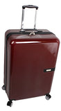 Nicole Miller New York Ria Collection Hardside 3-Piece Spinner Luggage Set: 28", 24", and 20" (Burgundy)