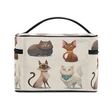 Travel Makeup Bags Four Cartoon Cat Cosmetic Bags Organizer Train Case Toiletry Make Up Pouch