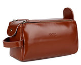 Baosha Xs-03 Leather Travel Toiletry Bag Shaving Dopp Kit Cosmetic Organizer Bags For Men And Women