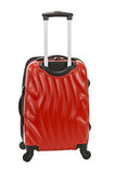 Rockland Melbourne 3 Piece Abs Luggage Set, Redwave, One Size