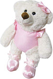 Kreative Kids Plush Rolling Backpack Ballet Bear, Pink