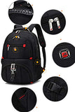 Laptop Backpack Men's Travel Bags Multifunction Rucksack Waterproof Oxford Black Computer Backpacks