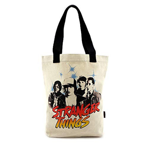 Loungefly x Stranger Things Black & White Character Canvas Tote Bag