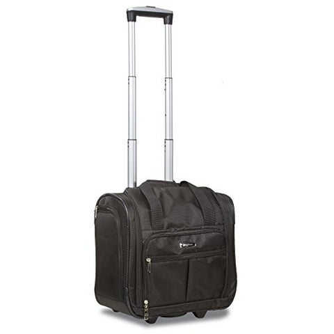 Dejuno Lightweight Wheeled 15" Underseater Carry-On Luggage, Black