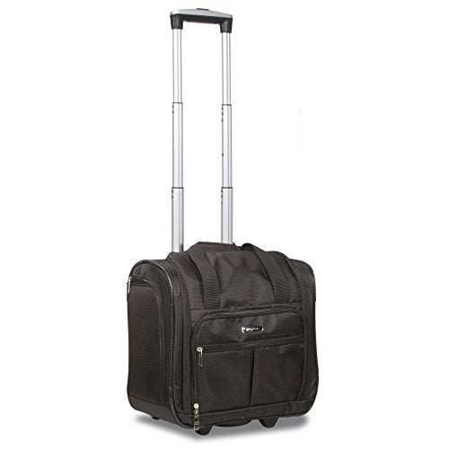 Dejuno Lightweight Wheeled 15" Underseater Carry-On Luggage, Black
