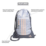 adidas Unisex Alliance II Sackpack, White/Onix/Haze Coral, OSFA