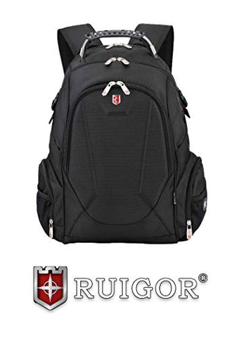 Ruigor Laptop Travel College Business Backpack, Water Resistant Gaming Bag for Men and Women, Fits up to 15.5" Computer, ICON 08 by Swiss