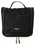 WAYFARER SUPPLY Hanging Toiletry Bag: Pack-it-flat Travel Kit, Black