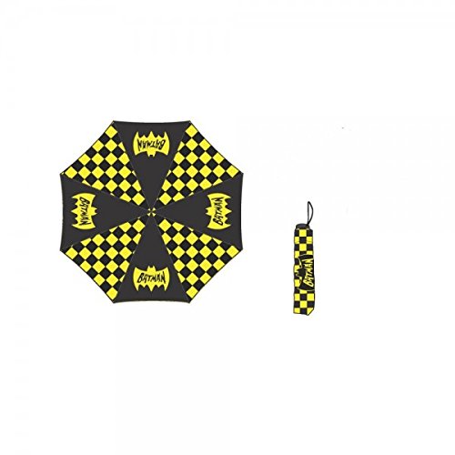 Batman Checkered Pattern Compact Umbrella