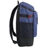 Fuel High Capacity Cargo Backpack With Ergonomic Padded Support System, Navy Chambray/Poppy Red