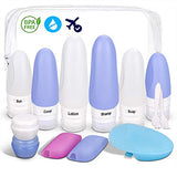 Travel Bottles, Wedama Leakproof Silicone Travel Containers with 6 Pcs TSA Approved Squeezable 3/2/1.25oz Travel Bottles & Accessories for Cosmetic Shampoo Conditioner Lotion Soap Liquids Toiletries