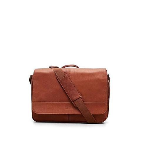 Kenneth Cole Reaction"Risky Business" Colombian Leather Flapover Cross Body Messenger Bag,