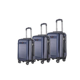 BRIO Luggage 3-Piece Hardside Spinner Luggage Set Silver