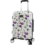 BEBE Women's Alexandra 21" Hardside Carry-on Spinner, White Floral
