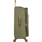 Anne Klein 21" Expandable Softside Spinner Carryon Luggage, Olive Quilted