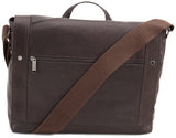 Kenneth Cole Reaction Colombian Leather Single Compartment Flapover Messenger Bag, Brown