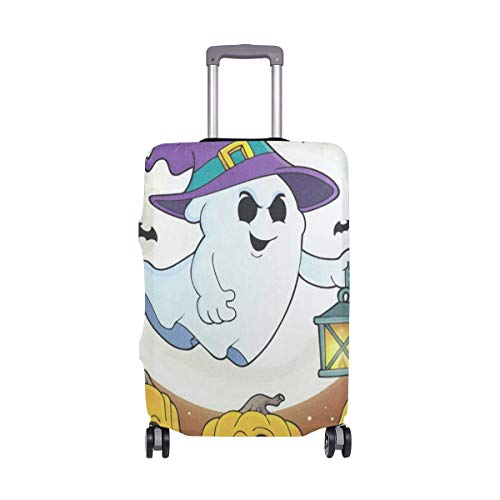 Luggage Cover Suitcase Ghost With Hat And Lantern Luggage Cover Travel Case Bag Protector for Kid