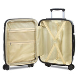 Dejuno Emerson 3-Piece Hardside Expandable Spinner Luggage Set, Silver