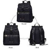 Bostanten Waterproof Backpack Purse Laptop Travel Backpacks School Nylon Bag For Women Black