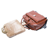 Mcklein Usa Roseville Brown 15.6" Leather Fly, Friendly Detachable, Wheeled Ladies' Briefcase