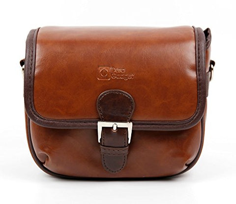 DURAGADGET Small Brown PU Leather Satchel Carry Bag - Compatible with The Havit MS745