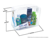Clear Tsa Approved Carry-On Toiletry Bag Set + 4 Leak Proof Refillable Travel Bottles + 2 Travel