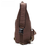 Augur Crossbody Shoulder Bag Chest Bag Travel Rucksack Hiking Daypack for Men (Coffee)